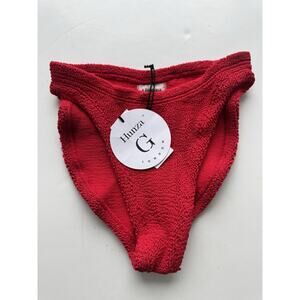 Hunza G High Waist Bikini Bottom Red One Size NWT!